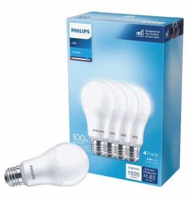 4PK 100W A19 DL LEDBulb