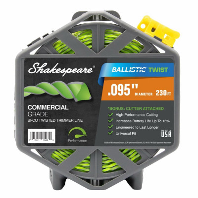 Shakespeare Ballistic Twist 0.095 In. x 230 Ft. Trimmer Line with Cutter