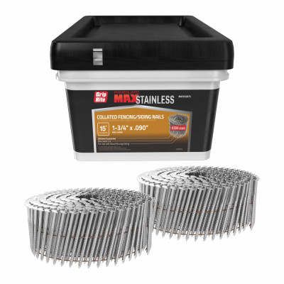 Grip-Rite 1-3/4 in. x .090 in. coil siding/fencing nails, 1200 Count