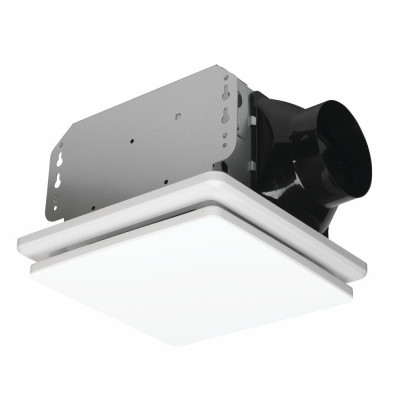 80 CFM / 1.0 Sones Clean Cover Ventilation Fan with Dimmable LED Light Exhaust Fan Bathroom Fan