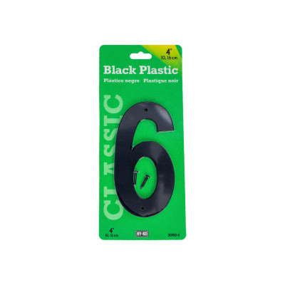 Hy-Ko 4in Plastic House Number - #6