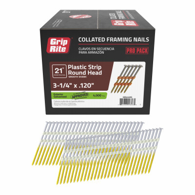 Grip-Rite 3-1/4 in. x .120 in. framing nails, 4000 Count