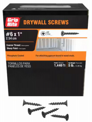 6 X 1" COARSE DW SCREW 5# M