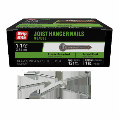 GR 1-1/2 In. 9 ga Hot Galvanized Joist Nails (121-Count, 1 lb)