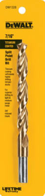 Titanium-Coated Drill Bit, 7/16 In.