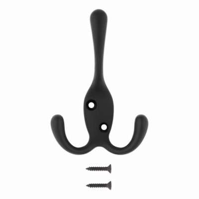 BLK TRIPLE ROBE HOOK