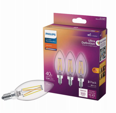3PK B11 E12 SW LED Bulb