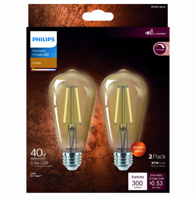2PK 40W ST19VIN LEDBulb
