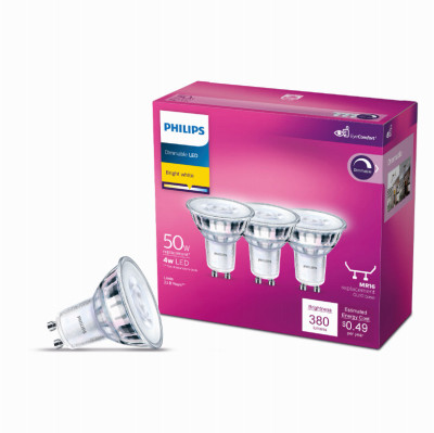 3PK LED GU10 50W BWBulb
