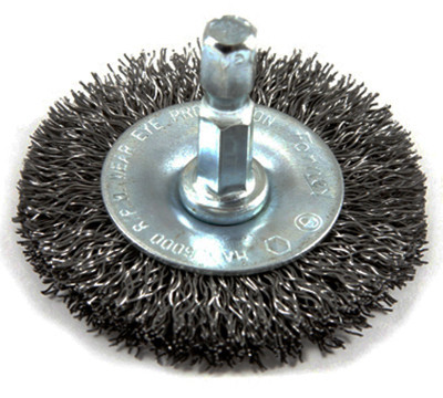 Coarse Crimped Wire Wheel, 2 x .25 x .012-In.
