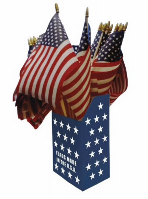 8X12" AMER STICK FLAG (48 pieces)