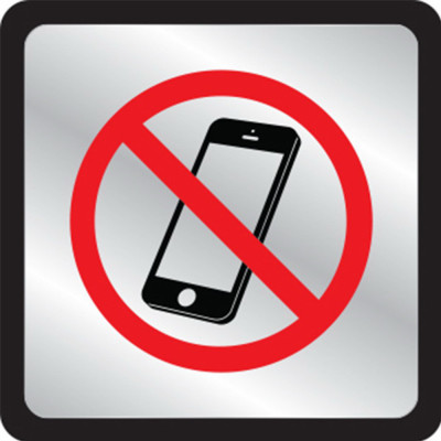 NO CELL PHONES SIGN