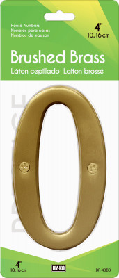 4" BRSH BRASS NUMBER 0