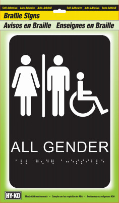 BRAILLE ALL GENDER SIGN