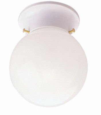 Canarm 6 In. White Incandescent Flush Mount Ceiling Light Fixture