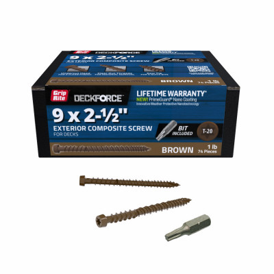 Grip-Rite DeckForce 2-1/2 In. Composite Acacia Deck Screw (1 Lb.)
