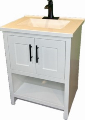 Serenity Bathroom Vanity, White, 24 In.