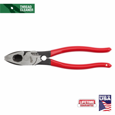 Lineman's Pliers With Thread Cleaner, Dipped Grip, 9 In.