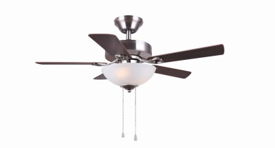 42" Dane 5 blade brushed nickel bowl light kit