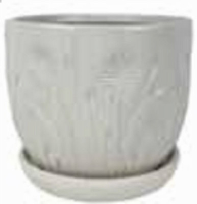 5" WHT DANDELN PLANTER