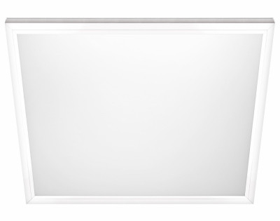 LED Bright Flush Mount Ceiling Fixture, Selectable Color Temp, 12.5 Watts, White, 2 x 2 Ft.