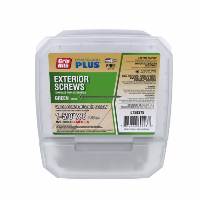 Grip-Rite 1-5/8 in. x #8 exterior construction screws