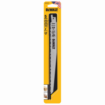 Bi-Metal Reciprocating Saw Blades, Pruning & Wood Cutting 6 TPI, 9 In., 5-Pk.