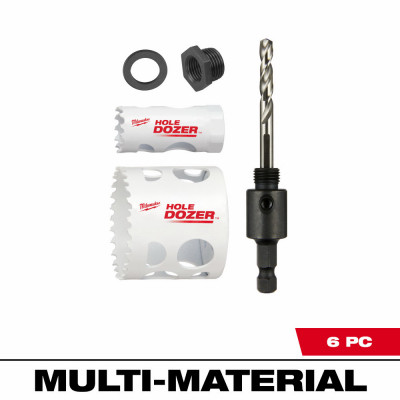 Hole Dozer Door Lock Installation Hole Saw Kit, Bi-Metal
