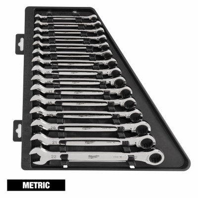 15-Pc. Ratcheting Metric Combination Wrench Set