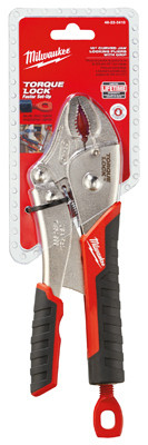 Torque Lock Curved Jaw Locking Pliers, Overmold Grips, 10 In.