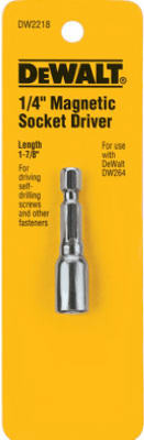 Magnetic Hex Socket Driver, 1/4 x 1-7/16 In.