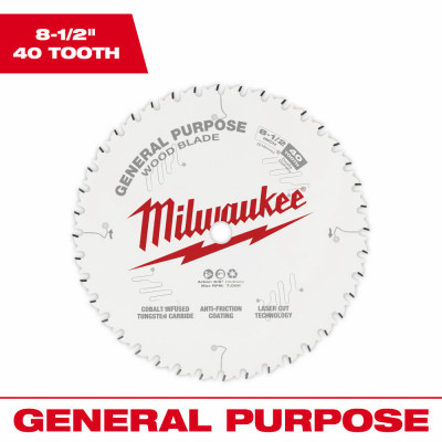 Circular Saw Blade, 40 Teeth, 8-1/2 In.