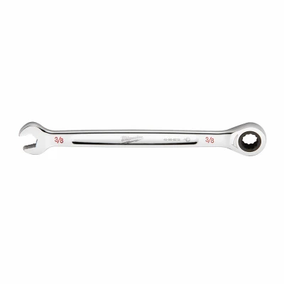 SAE Ratcheting Combination Wrench, 12-Point, 3/8 In.