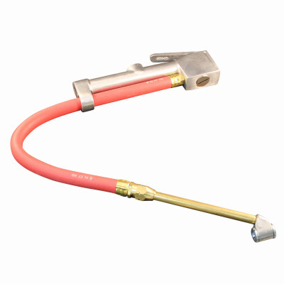 Inflator Gauge, Dual-Head Chuck, 15 In. Hose