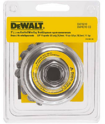 Carbon Steel Knotted Wire Cup Brush, 3 In.