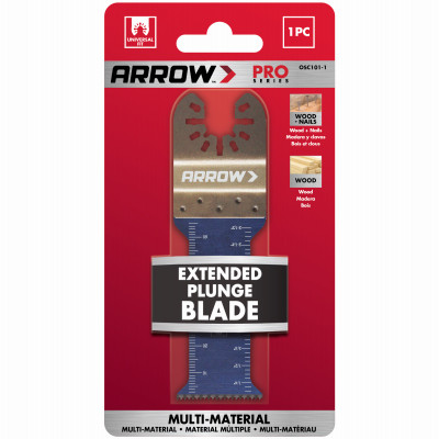 Extended Plunge Thick Wood Oscillating Tool Blade, 1-1/4-In.