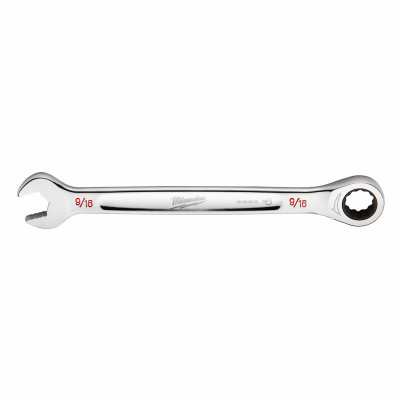 SAE Ratcheting Combination Wrench, 12-Point, 9/16 In.
