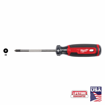 #2 Phillips Screwdriver, Cushion Grip, 4 In.
