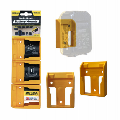 Battery Mounts Compatible with DeWalt 20V/60V Batteries, 6-Pk.