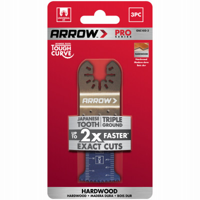 Fast Cut Curve Wood Oscillating Tool Blades, 3-Pk.