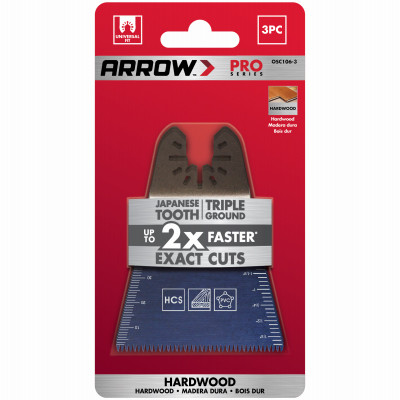 Japanese Tooth Hardwood Oscillating Tool Blade, 2-11/16-In., 3-Pk.