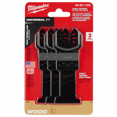 Open-Lok HCS Wood Oscillating Multi-Tool Wood Blade, 1-3/8 In., 3-Pk.
