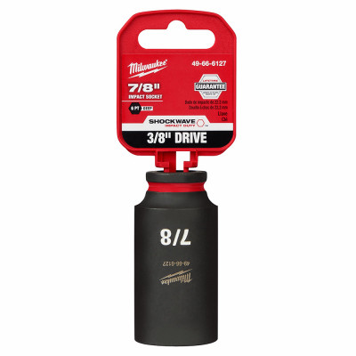 Shockwave SAE Deep-Well 6-Point Impact Socket, 3/8 In. Drive, 7/8 In.