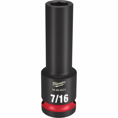 Shockwave SAE Deep-Well 6-Point Impact Socket, 1/2 In. Drive, 7/16 In.
