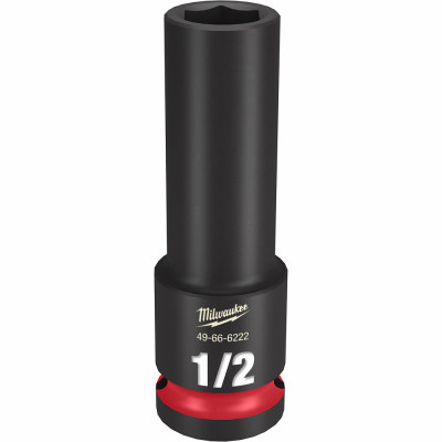 Shockwave SAE Deep-Well 6-Point Impact Socket, 1/2 In. Drive, 1/2 In.