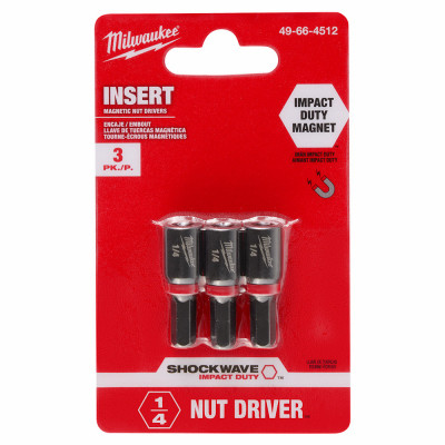 Shockwave Impact Duty 1/4 In. Insert Nut Drivers, Magnetic, 3-Pk.