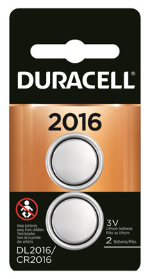 Lithium Keyless Entry Battery, #2016, 3-Volt, 2-Pk. (6 pieces)