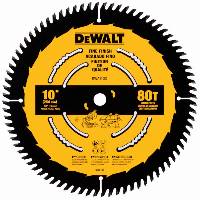 Fine Finish Circular Saw Blade, 80-Tooth x 10 In.
