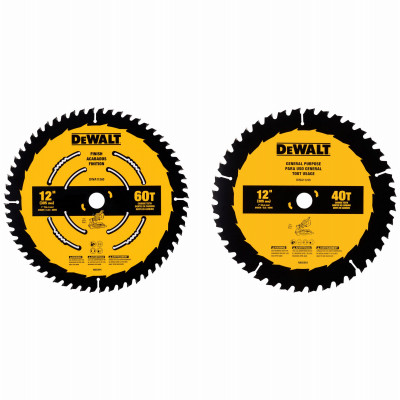 Circular Saw Blades, 40 & 60-Tooth x 12 In., 2-Pk.