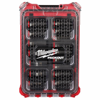 16-Pc. Shockwave Deep 6-Point Metric Impact Socket Set & Packout Organizer, 1/2 In. Drive